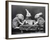 Rabbits Playing Cards-null-Framed Photographic Print