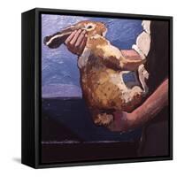 Rabbits Soon Become Tame If Handled Correctly, 1981-Peter Wilson-Framed Stretched Canvas