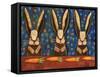 Rabbits-Karrie Evenson-Framed Stretched Canvas