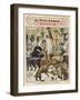 Rabid and Hydrophobic Dog Causes Chaos in a French Barbershop-null-Framed Art Print