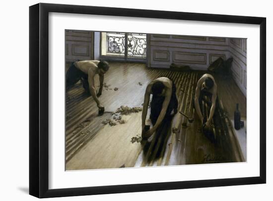 Raboteurs de parquets-Gustave Caillebotte-Framed Giclee Print