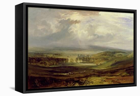 Raby Castle, the Seat of the Earl of Darlington, 1817 (Oil on Canvas)-Joseph Mallord William Turner-Framed Stretched Canvas