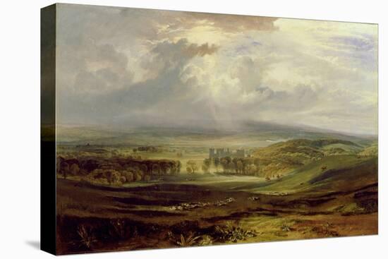 Raby Castle, the Seat of the Earl of Darlington, 1817 (Oil on Canvas)-Joseph Mallord William Turner-Stretched Canvas