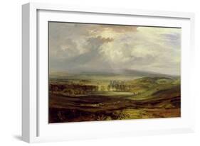 Raby Castle, the Seat of the Earl of Darlington, 1817 (Oil on Canvas)-Joseph Mallord William Turner-Framed Giclee Print