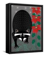 Raccoon Xmas-Marie Sansone-Framed Stretched Canvas