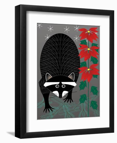 Raccoon Xmas-Marie Sansone-Framed Premium Giclee Print