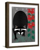 Raccoon Xmas-Marie Sansone-Framed Giclee Print