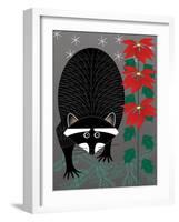 Raccoon Xmas-Marie Sansone-Framed Giclee Print