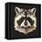 Raccoon-Lora Kroll-Framed Stretched Canvas