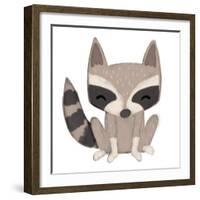 Raccoon-Josefina-Framed Art Print