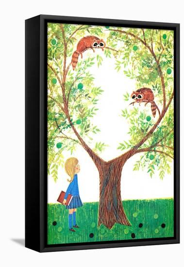 Raccoons - Jack & Jill-Jackie Lacy-Framed Stretched Canvas