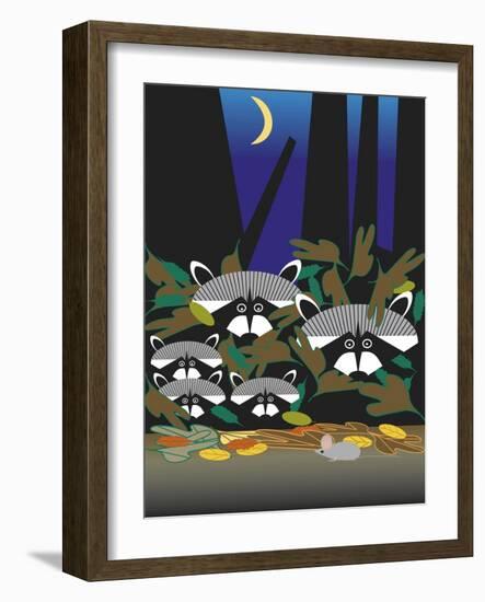 Raccoons-Marie Sansone-Framed Giclee Print