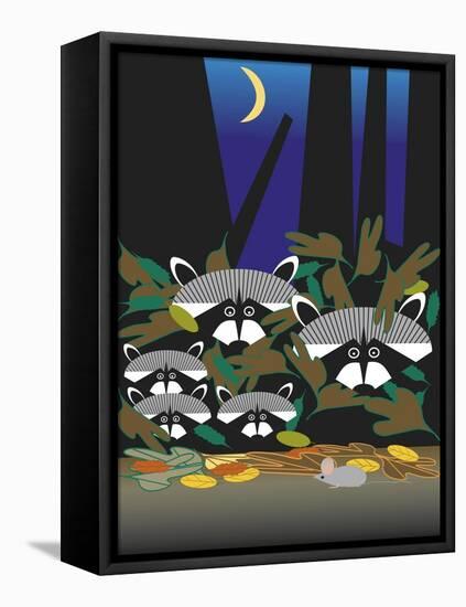 Raccoons-Marie Sansone-Framed Stretched Canvas