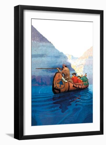 Race Across the Lake-Newell Convers Wyeth-Framed Art Print