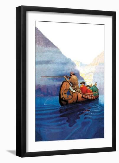 Race Across the Lake-Newell Convers Wyeth-Framed Art Print