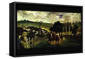 Race At Longchamp By Edouard Manet-Edouard Manet-Framed Stretched Canvas