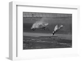 Race Car Crashing on Track-null-Framed Photographic Print