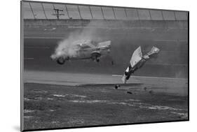 Race Car Crashing on Track-null-Mounted Photographic Print