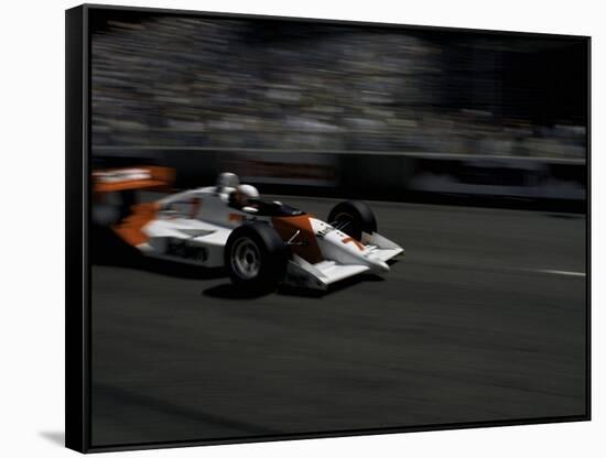 Race Car Driving, USA-Michael Brown-Framed Stretched Canvas