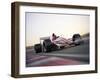 Race Car Racing on a Track with Motion Blur.-Digital Storm-Framed Art Print