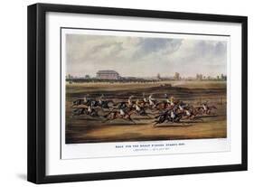 Race for the Great St Leger Stakes, 1836-Harris-Framed Giclee Print