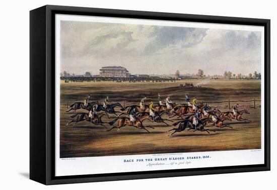 Race for the Great St Leger Stakes, 1836-Harris-Framed Stretched Canvas