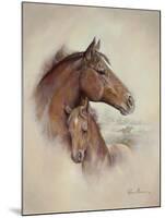 Race Horse II-Ruane Manning-Mounted Premium Giclee Print