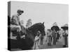 Race Horse Owner Marcel Boussac, at Chantilly Race Track with His Horse "Cordova"-null-Stretched Canvas