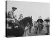 Race Horse Owner Marcel Boussac, at Chantilly Race Track with His Horse "Cordova"-null-Stretched Canvas