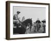 Race Horse Owner Marcel Boussac, at Chantilly Race Track with His Horse "Cordova"-null-Framed Photographic Print