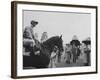 Race Horse Owner Marcel Boussac, at Chantilly Race Track with His Horse "Cordova"-null-Framed Photographic Print