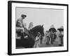 Race Horse Owner Marcel Boussac, at Chantilly Race Track with His Horse "Cordova"-null-Framed Photographic Print