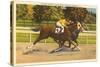 Race Horses, Saratoga Springs, New York-null-Stretched Canvas