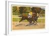 Race Horses, Saratoga Springs, New York-null-Framed Art Print