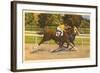 Race Horses, Saratoga Springs, New York-null-Framed Art Print