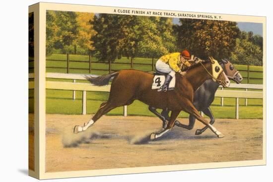 Race Horses, Saratoga Springs, New York-null-Stretched Canvas