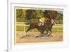 Race Horses, Saratoga Springs, New York-null-Framed Premium Giclee Print