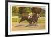 Race Horses, Saratoga Springs, New York-null-Framed Premium Giclee Print