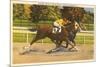 Race Horses, Saratoga Springs, New York-null-Mounted Premium Giclee Print