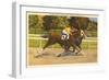 Race Horses, Saratoga Springs, New York-null-Framed Art Print