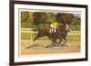 Race Horses, Saratoga Springs, New York-null-Framed Art Print