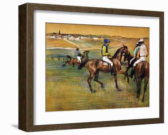 Race Horses-Edgar Degas-Framed Giclee Print