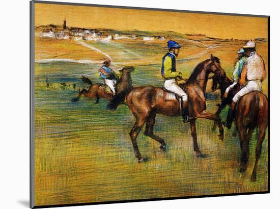 Race Horses-Edgar Degas-Mounted Giclee Print