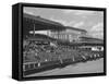 Race Track and Stands with Clubhouse with Casino at Right-Francis Miller-Framed Stretched Canvas