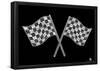 Race Tracks Checkered Flag Text Poster-null-Framed Poster