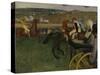 Racecourse, Amateur Jockeys, c.1877-Edgar Degas-Stretched Canvas