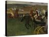 Racecourse, Amateur Jockeys, c.1877-Edgar Degas-Stretched Canvas