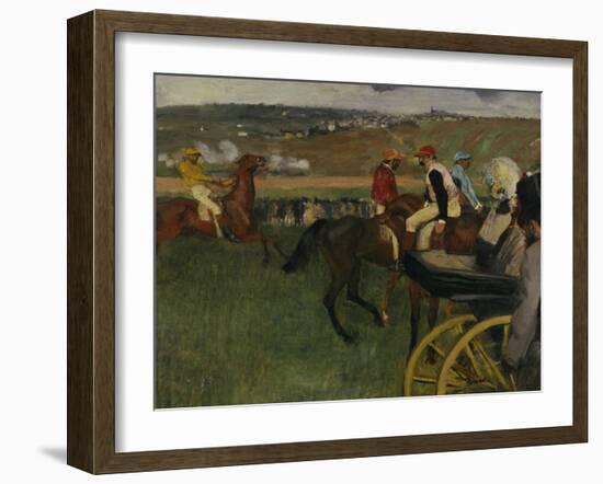 Racecourse, Amateur Jockeys, c.1877-Edgar Degas-Framed Giclee Print