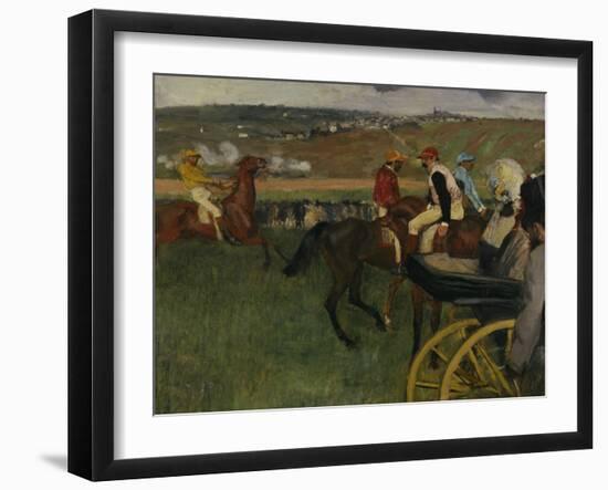 Racecourse, Amateur Jockeys, c.1877-Edgar Degas-Framed Giclee Print