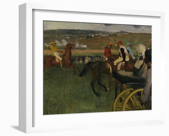 Racecourse, Amateur Jockeys, c.1877-Edgar Degas-Framed Giclee Print